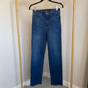 J.Crew Stovepipe Jeans 25T Petite Straight Leg Medium Wash Denim